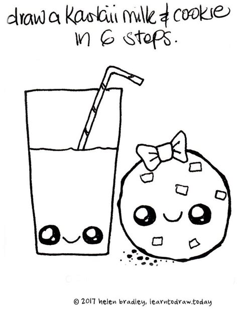 Learn To Draw A Kawaii Milk And Cookies Oh So Cute Kawaii Drawings