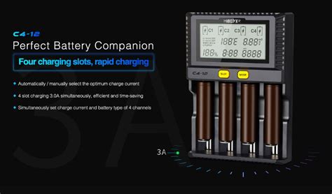 Miboxer C4-12 Mark 2 Upgraded Quad Bay Powerful Ultra Fast 3.0A Hybrid ...