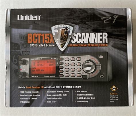 Uniden Bct15x Beartracker Mobile Base Radio Scanner Noaa Police Fire