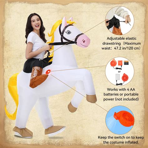 Snapklik.com : Inflatable Horse Costume Adult Halloween Blow Up