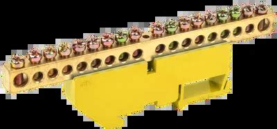 Шина PE "земля" на DIN-изол ШНИ-8х12-18-Д-Ж IEK (YNN10-812-18D-K05 ...