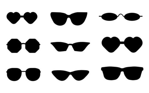 Sunglasses Silhouette Vector Art, Icons, and Graphics for Free Download