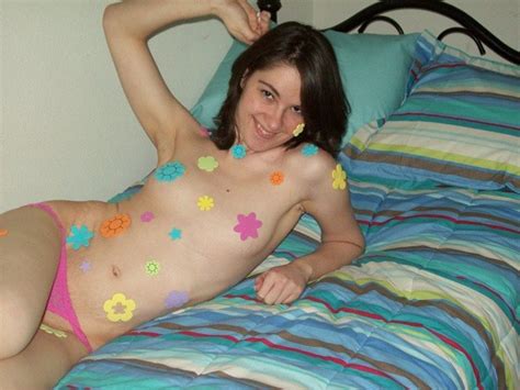 Girls With Stickers On Tits