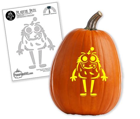 Playful Pete Pumpkin Carving Stencil Pumpkin Hq