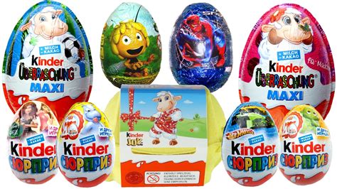 MAXI Kinder Surprise Eggs NEU новая коллекция МАКСИ Киндер Сюрприз 2015 ...
