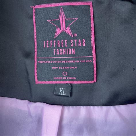 Jeffree Star Women's Black and Pink Jacket | Depop