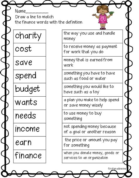 Financial Literacy Worksheets For Adults