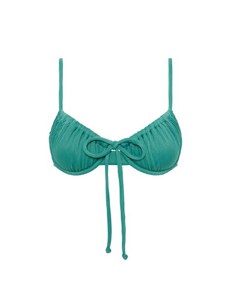 Ruched Underwire Bra Bikini Top Splash