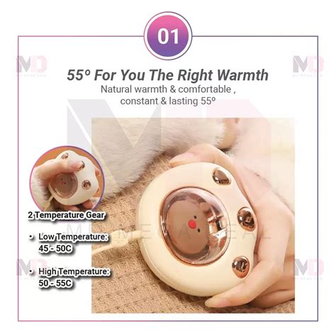 Mega DealCartoon Warmer Mini Hand Heater Cat Paw Sharpe Hot Hand Pad USB Rechargeable Shopee