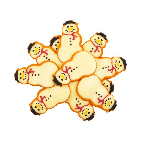White Chocolate Snowman Cookie Decorated Chocolate Topper