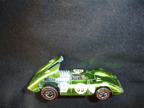 Vintage 1969 Mattel Hot Wheels Green Ferrari 312p Redline 1906979531