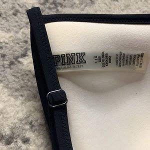 Pink Victoria S Secret Swim Vs Pink Triangle Racerback Stripe Bikini Top Sz L Poshmark