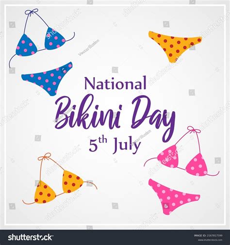 Discover Vector Illustration National Bikini Day Stock Vector Royalty