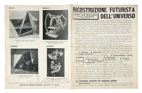 Balla Giacomo Ricostruzione Futurista Dell Universo Fortunato Depero