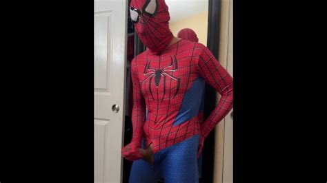 Cumshot In Spandex Superhero Costume Of Pornhub Gay