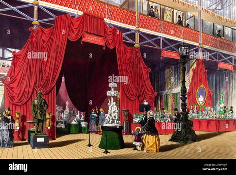 Austrian Sculpture Exhibits Inside The Great Exhibition 1851 In London