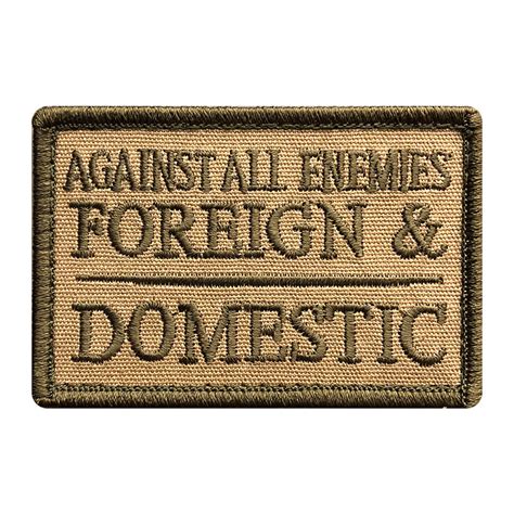 Against All Enemies Foreign And Domestic Patch Embroidered Hook Miltacusa