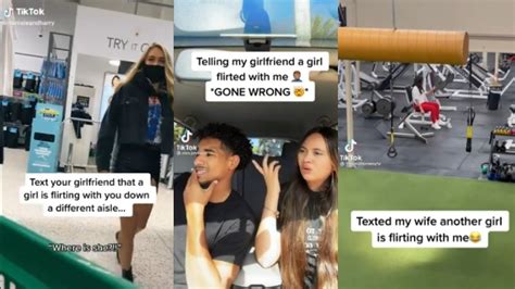 Telling My Gf A Girl Is Flirting With Me And See Her Reaction Tiktok