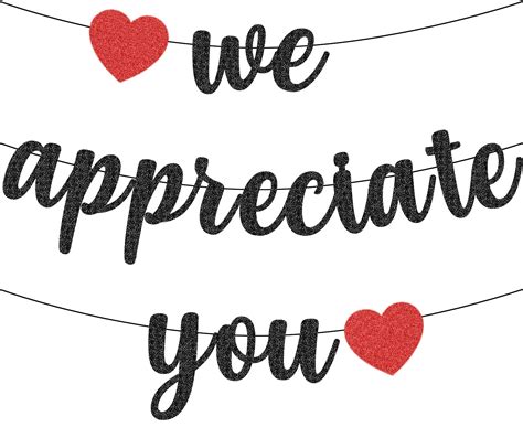 Buy We Appreciate You Banner Black Glitter Thank You Banner Employee