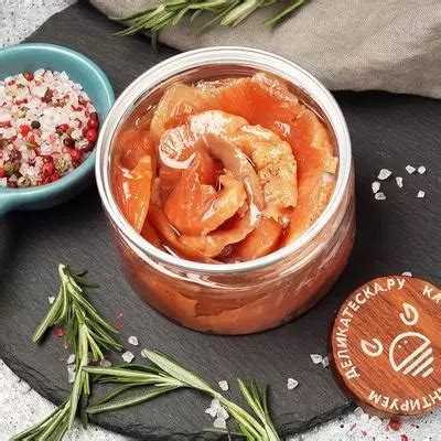 Кета Чумиканская слабосоленая филе-ломтики в масле от Шефа 160/40 г ...
