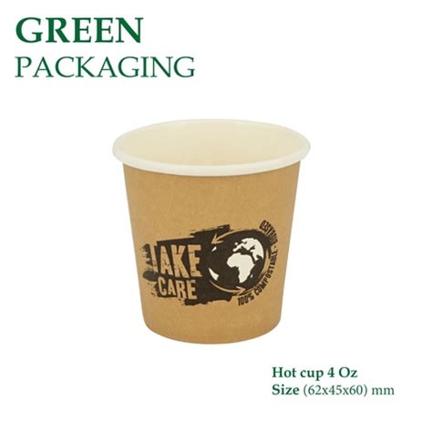 Hot Cup 4 OZ Green Packaging