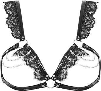 Inlzdz Femme Soutien Gorge Ouvert Sein Nu Bra Brassi Re Dentelle Transparent Lingerie Plaisir