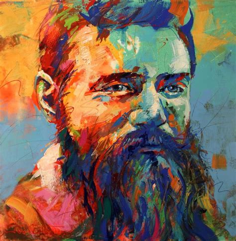 Ned Kelly By Artist Jos Coufreur Acrylic On Canvas 100cm X 100cm