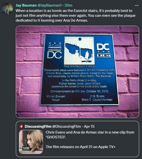 The Exorcist Stairs Has Its Own Plaque Rredlettermedia