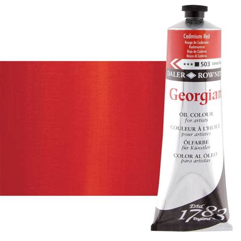 Daler Rowney Georgian Oil Color 225ml Tube Cadmium Red Jerry S Artarama