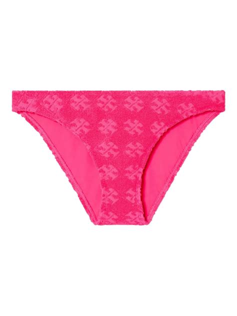 Tory Burch Terry Cloth Bikini Bottoms Pink FARFETCH UK