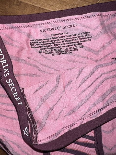 Vintage Victorias Secret String Bikini Panties XS Pin Gem