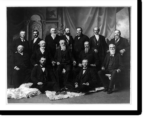 Historic Print Group Of 14 Mormon Men Posed With Joseph F Smith In