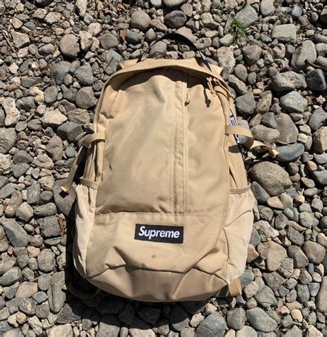 SUPREME SS18 TAN BACKPACK Men S Fashion Bags Backpacks On Carousell