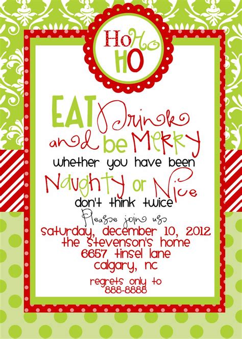 Printable Holiday Party Invitation Template Printable Templates