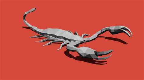 Low Poly Scorpion On Behance