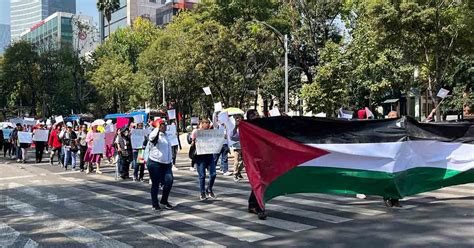 Marchan A Favor De Palestina En Cdmx