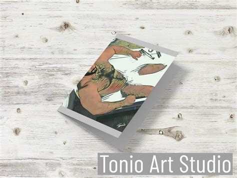 Hairy Bear In The Bath Pop Art Colors Male Digital Art Original Nude Male Figure Drawing