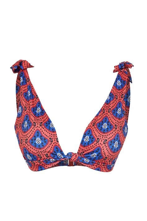 TRENDYOLMİLLA Geometrik Desenli Bralet Düğümlü Core Bikini Üstü TBESS24BU00155 Fiyatı Yorumları