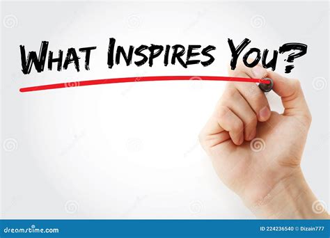 Hand Writing What Inspires You With Marker Concept Background Stock