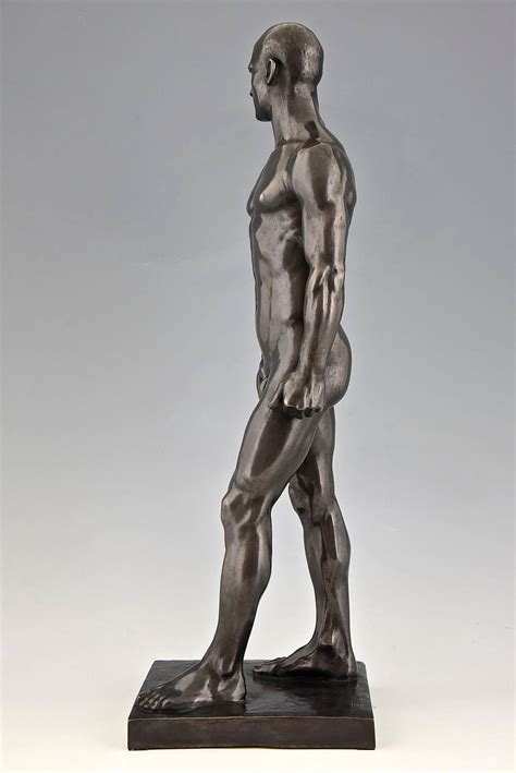 Antique Sculpture Of A Male Nude By Hans Retzbach Germany At StDibs Male Nude