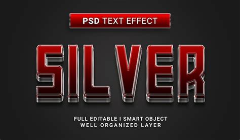 Efecto De Texto Psd De Estilo D Plateado Archivo Psd Premium