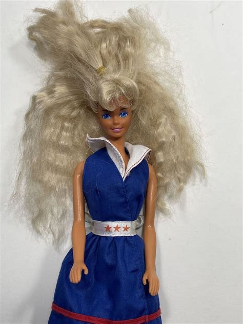 Mattel Barbie Doll Vintage Blonde Hair Blue Eyes Blue Sailor Dress