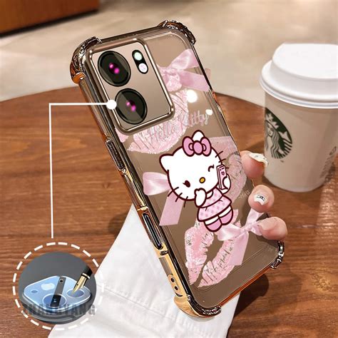 Capa Para infinix smart 9 hot 50i De Telefone Galvanizada anti Queda De Quatro Cantos Estética