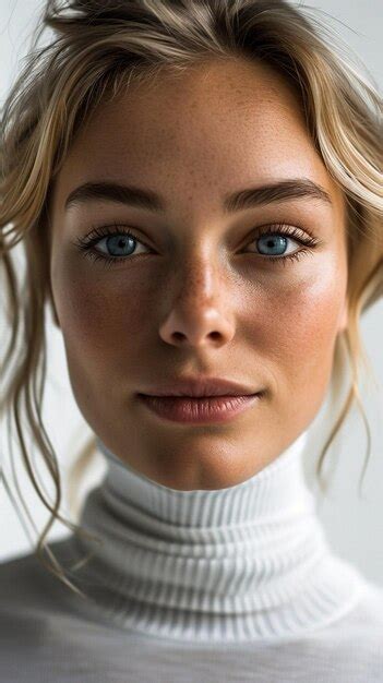 Premium Photo Portrait Of A Beautiful Blonde Nordic Woman