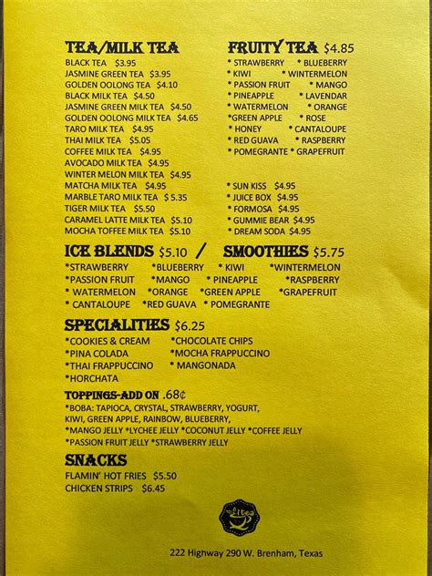Menu At Golden Imperial Restaurant Brenham 222 Hwy 290 W
