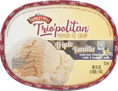 Turkey Hill Trio Politan Triple Vanilla Ice Cream 48 Fl Oz Smiths