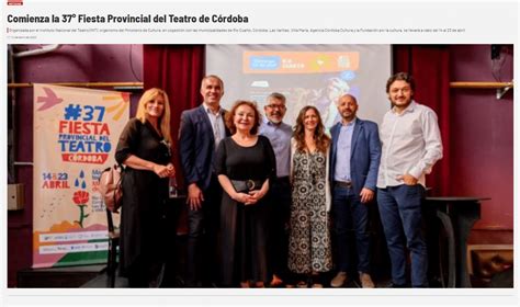 Comienza La Fiesta Provincial Del Teatro De C Rdoba Instituto