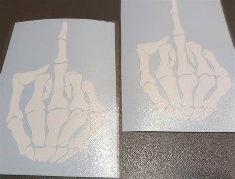 Middle Finger Skeleton Hand Decal Car Decal Skeleton Decal Skeleton Sticker Fuck Off Decal