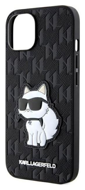 Karl Lagerfeld Saffiano Monogram NFT Choupette Etui IPhone 14 Czarny