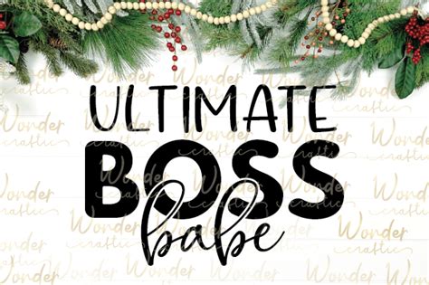 Ultimate Boss Babe Svg Graphic By Wondercraftic Creative Fabrica